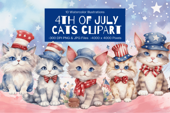 4th of July Watercolor Cats: An Embroidery Review