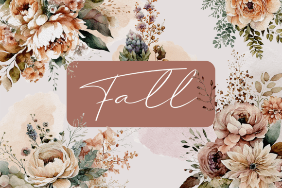 Boho Fall Floral Illustrations for Crafters