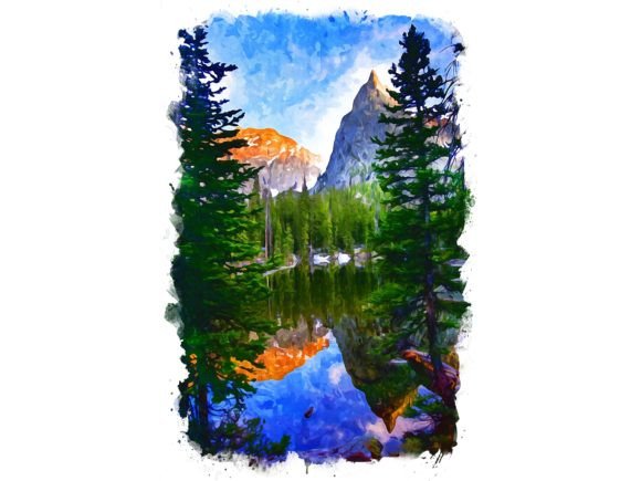 Colorado Springs US Watercolor Illustrations for Editorial Design