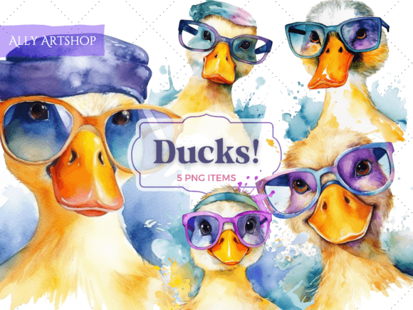 Funny Summer Ducks Watercolor Clipart 2: An Embroidery Review