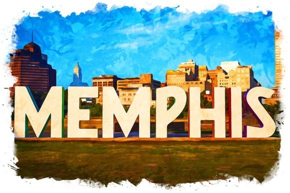 Memphis USA Splash Watercolor Illustrations Review