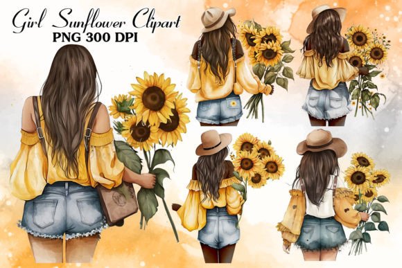 Sunflower Girl Watercolor Clipart: An Embroidery Review