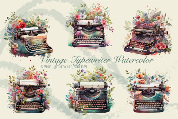 Vintage Typewriter & Flower Illustrations Review