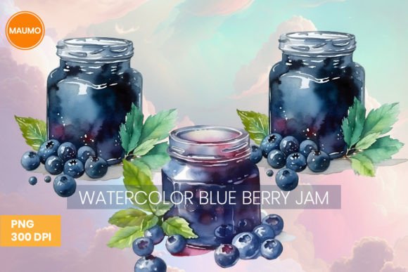 Watercolor Blueberry Jams Illustrations Review