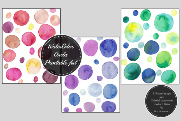 Watercolor Circles Printable Wall Art Illustrations Review