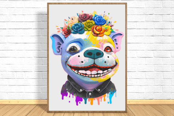 Watercolor Cute Happy Bulldog Illustrations for Blogs