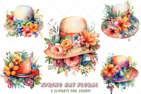 Watercolor Spring Hat Floral Clipart: Illustrations Review