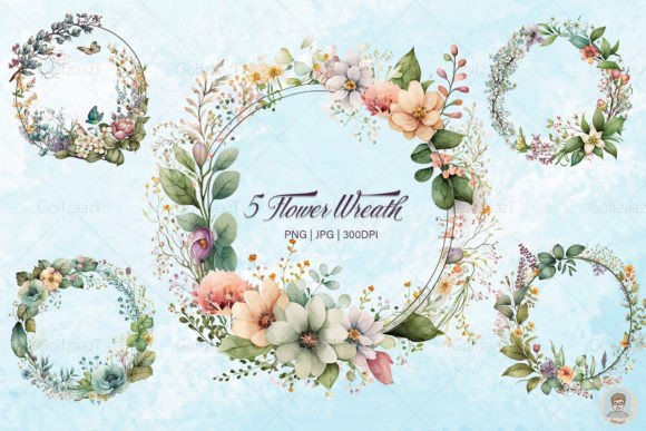 Watercolor Wreath Flower Sublimation Set Review